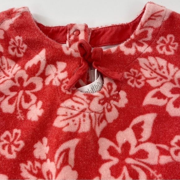 Janie & Jack Terry Cloth Floral Ruffle hem Dress or swim coverup - Picture 3 of 11